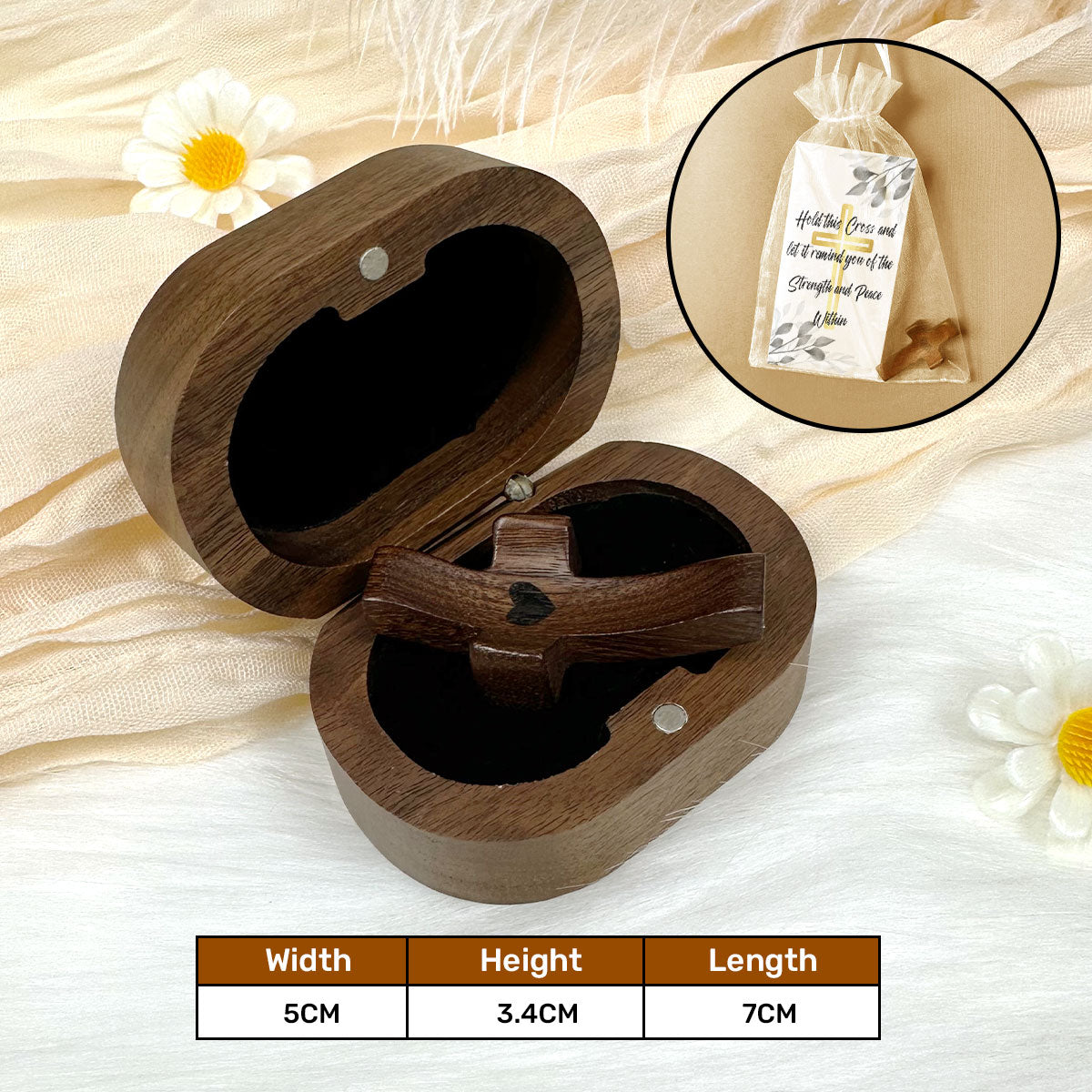 May God Bless You - Personalized Wooden Comfort Cross