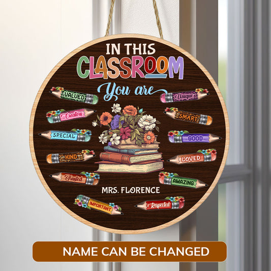 In This Classroom - Personalized Wooden Sign