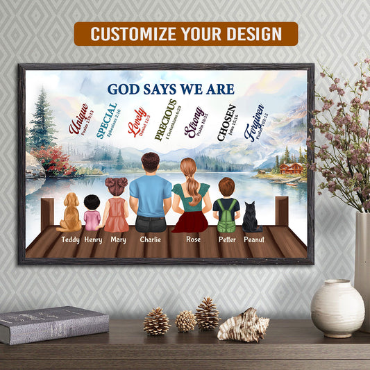 God Says We Are - Personalized Poster FCPTM1062