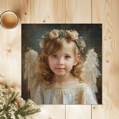 Angel Girl - Square Jigsaw Puzzle