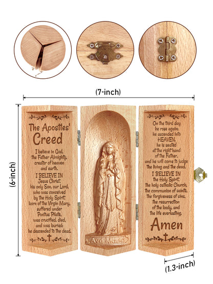 The Apostles' Creed - Openable Wooden Cylinder Sculpture of Mother Maria