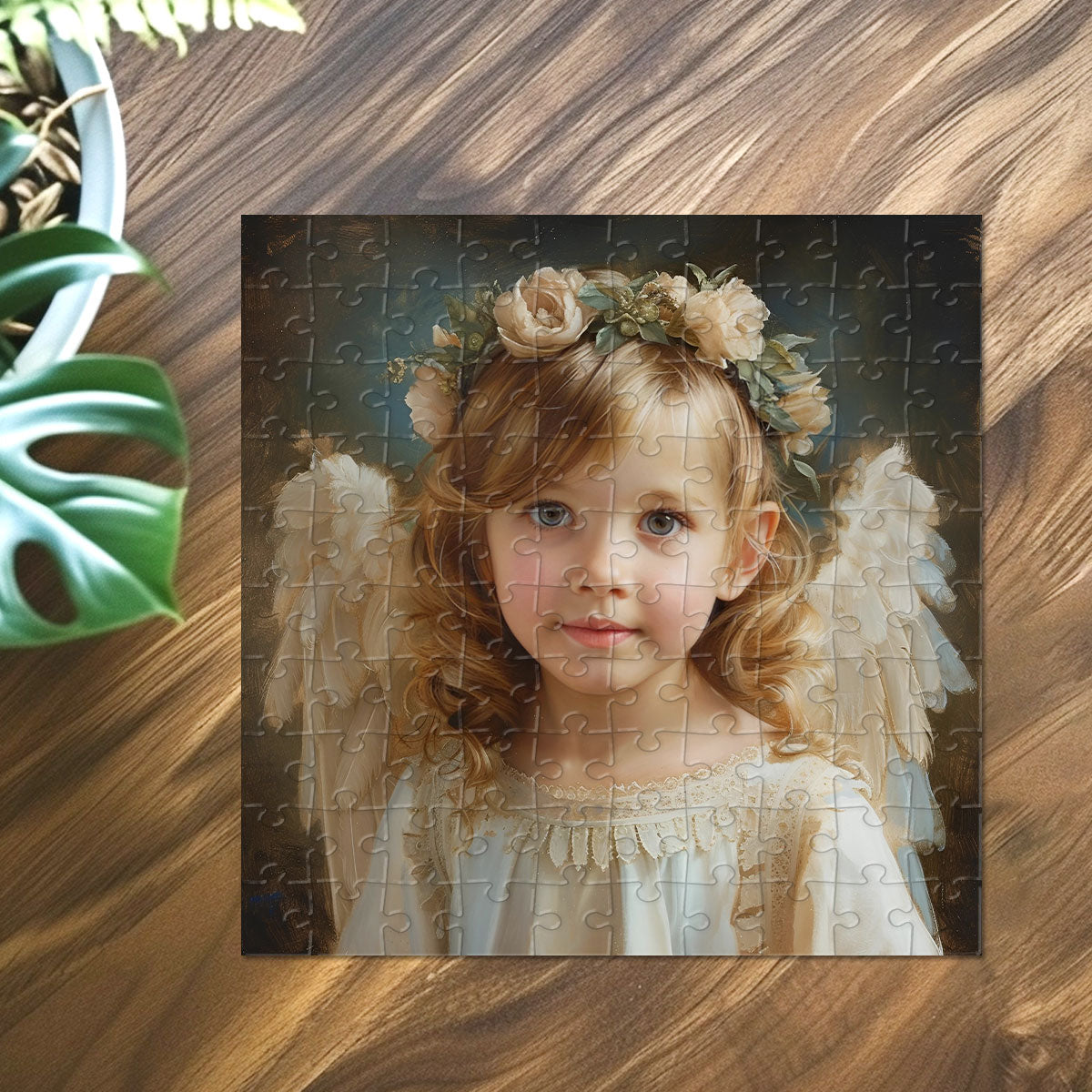 Angel Girl - Square Jigsaw Puzzle
