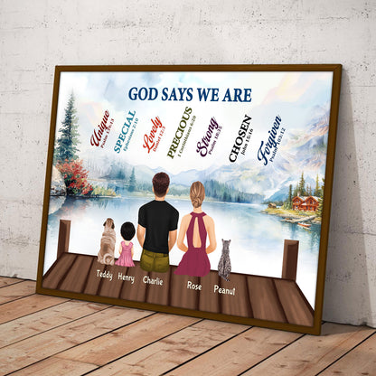 God Says We Are - Personalized Poster FCPTM1062