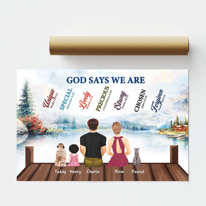 God Says We Are - Personalized Poster FCPTM1062