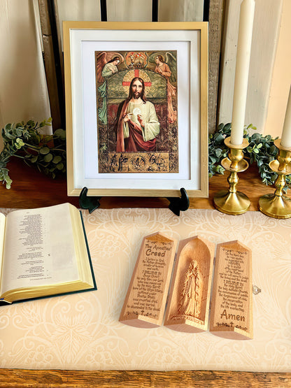 The Apostles' Creed - Openable Wooden Cylinder Sculpture of Mother Maria