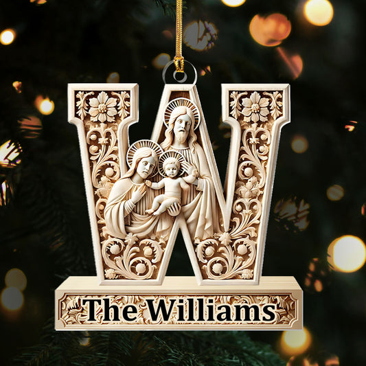 Nativity Family - Personalized 1-Layer Acrylic Ornament