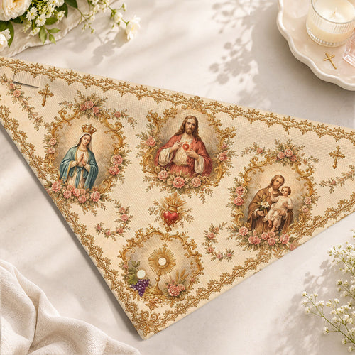 Holy Family Sacred Hearts Prayer -  Shawl Wrap