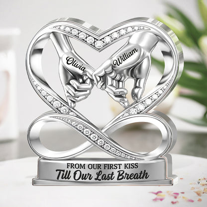 Linked By Love - Personalized Custom Shaped Squared Acrylic Plaque