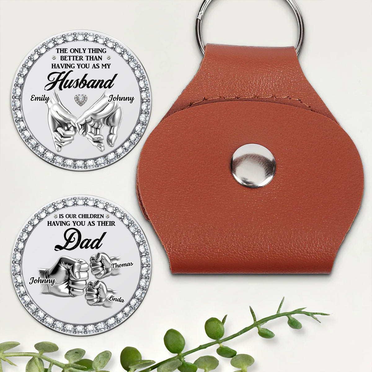 From Husband To Dad Love - Personalized Pocket Hug