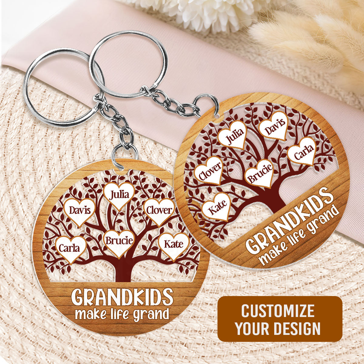 Grandkids Make Life Grand - Personalized Acrylic Keychain