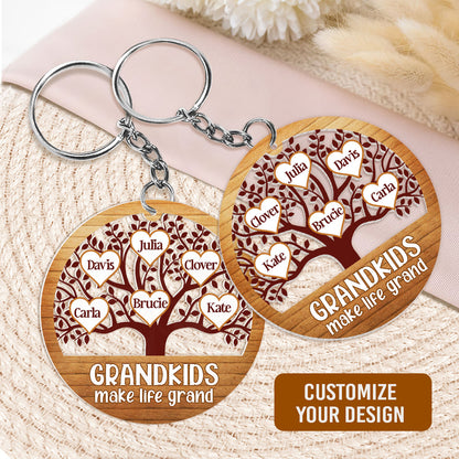 Grandkids Make Life Grand - Personalized Acrylic Keychain