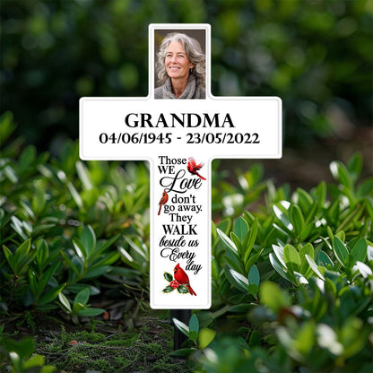 Personalized Solar Powered Lighted White Cross | Memorial Quotes For Christian