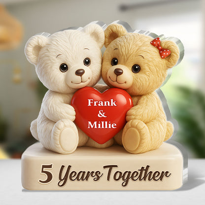 Together Is Our Favorite Place To Be - Personalized Custom Shaped Squared Acrylic Plaque