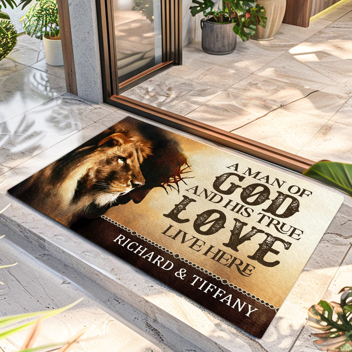 Man Of God - Personalized Doormat