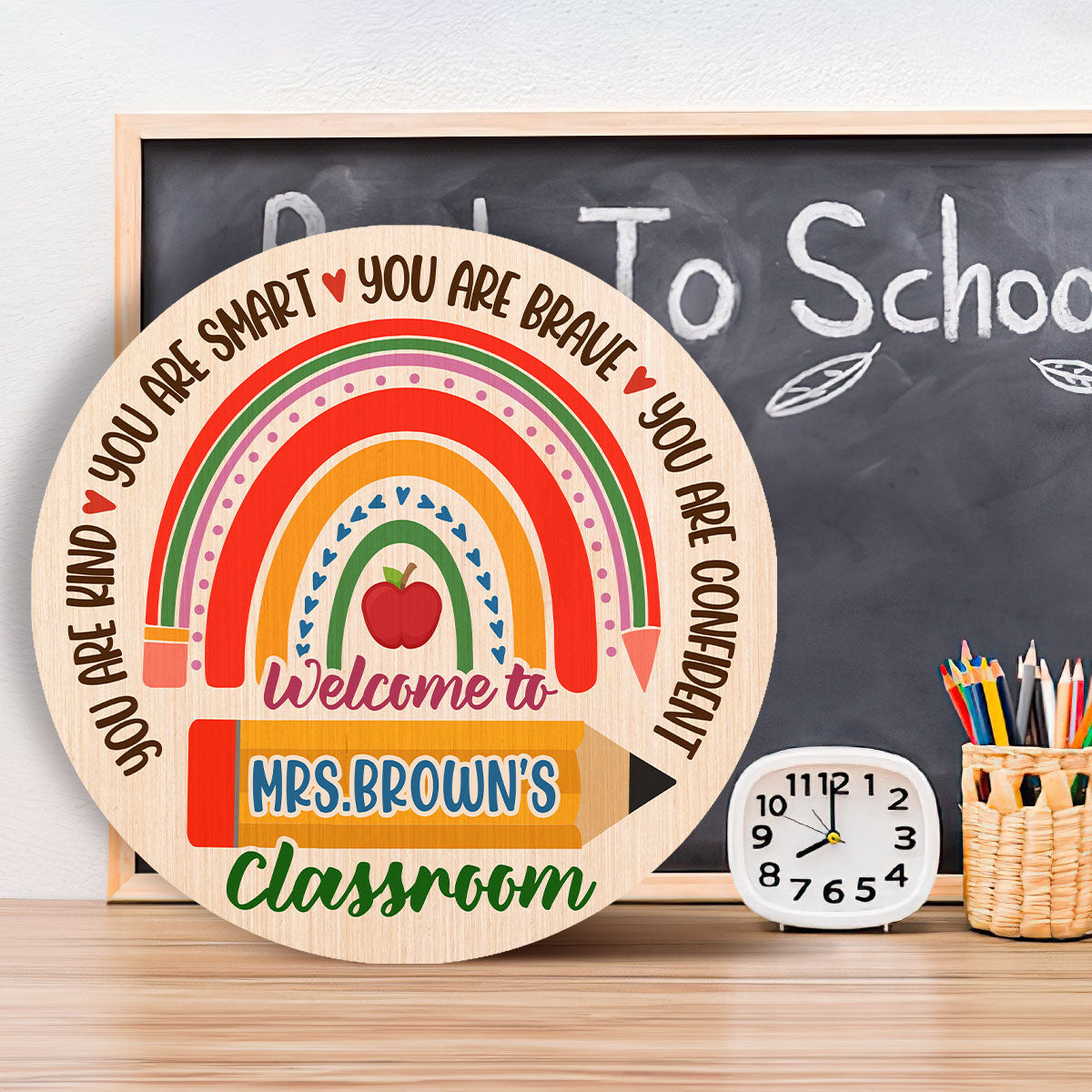 You Are Kind, Smart, Brave And Confident - Personalized Wooden Sign