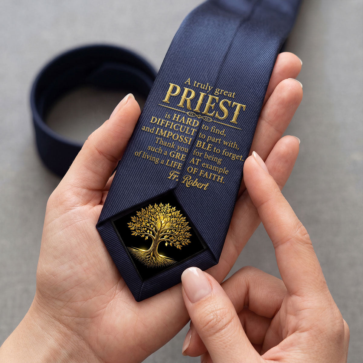 A Truly Great Priest - Personalized Men Tie
