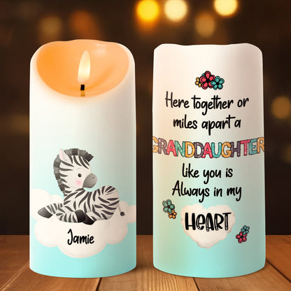 Grandkids Always In My Heart - Personalized Flameless LED Candle