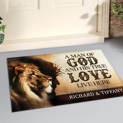 Man Of God - Personalized Doormat