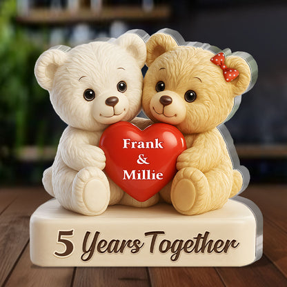 Together Is Our Favorite Place To Be - Personalized Custom Shaped Squared Acrylic Plaque