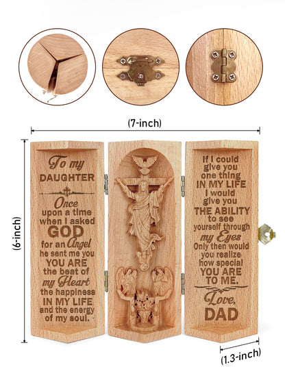 To My Son/daughter - Personalized Openable Wooden Cylinder Sculpture of Jesus Christ