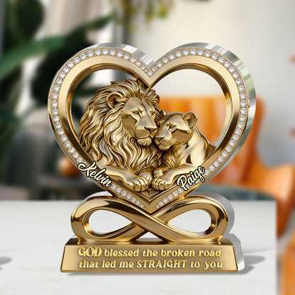 God Blessed The Broken Road That Led Me Straight To You Ver 3 - Personalized Custom Shaped Acrylic Plaque
