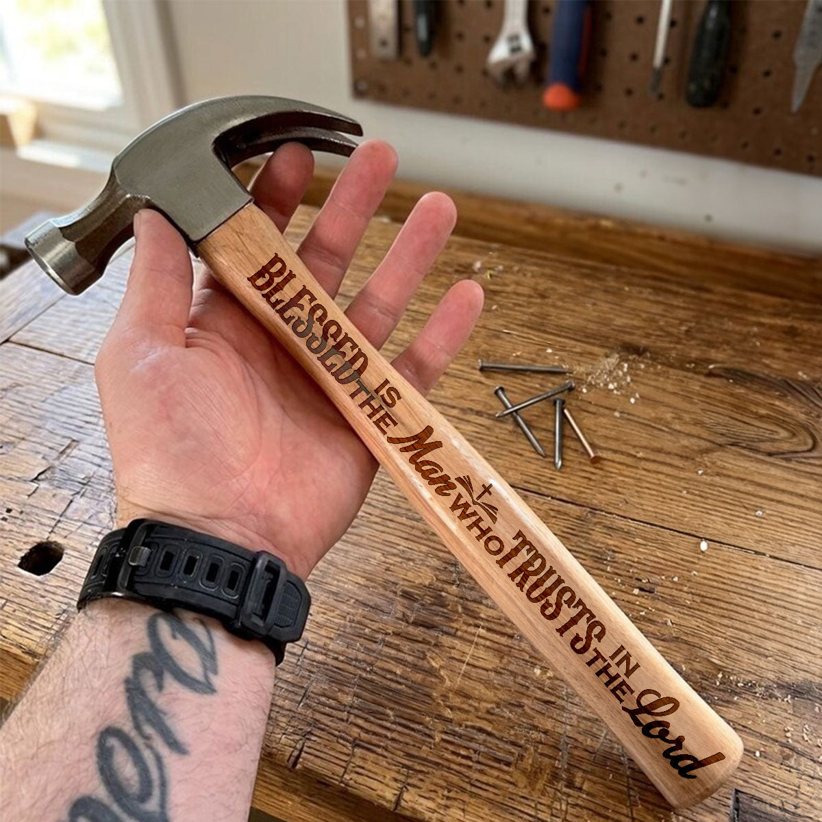 Blessed Is The Man Who Trusts In The Lord -  Wooden Hammer