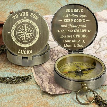 For My Brave Boy - Personalized Compass
