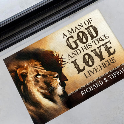 Man Of God - Personalized Doormat
