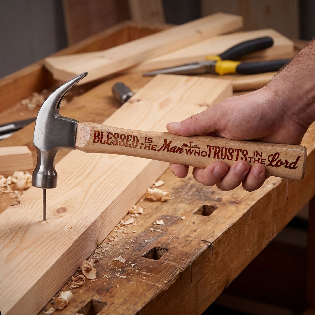 Blessed Is The Man Who Trusts In The Lord -  Wooden Hammer