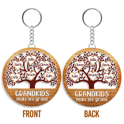 Grandkids Make Life Grand - Personalized Acrylic Keychain