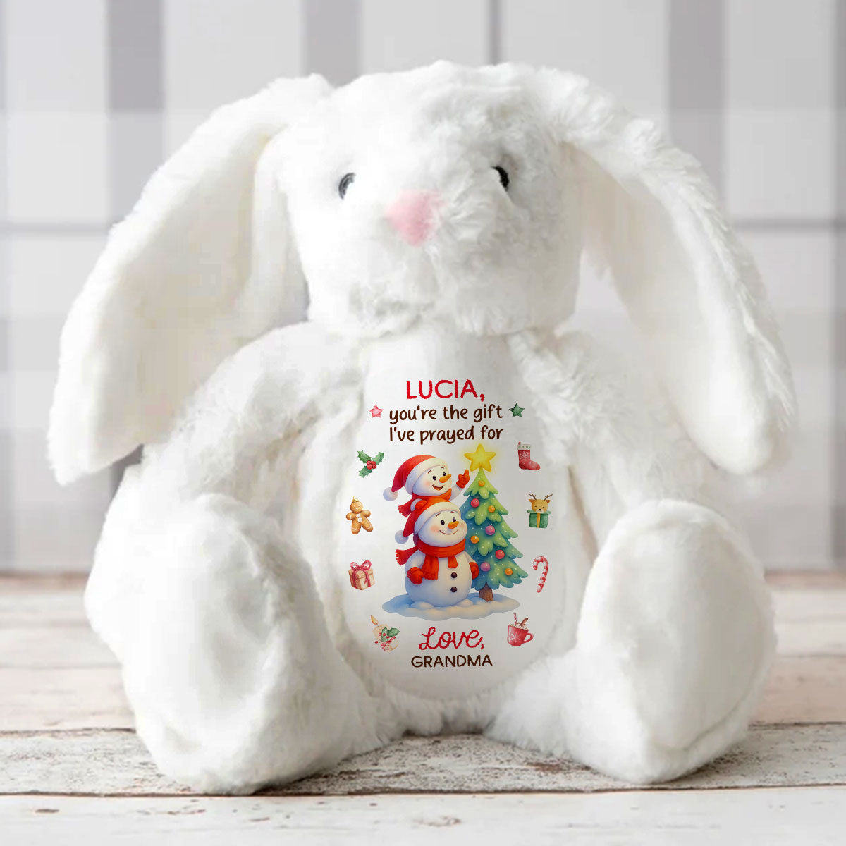 You're The Gift I've Prayed For - Personalized Stuffed Bunny
