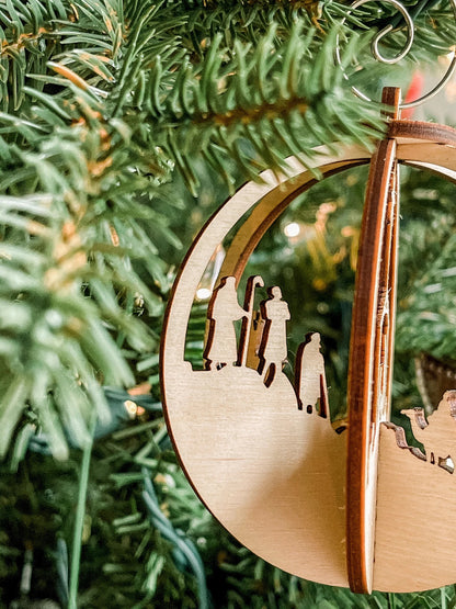 Assemble Nativity Scene Wood Ornament