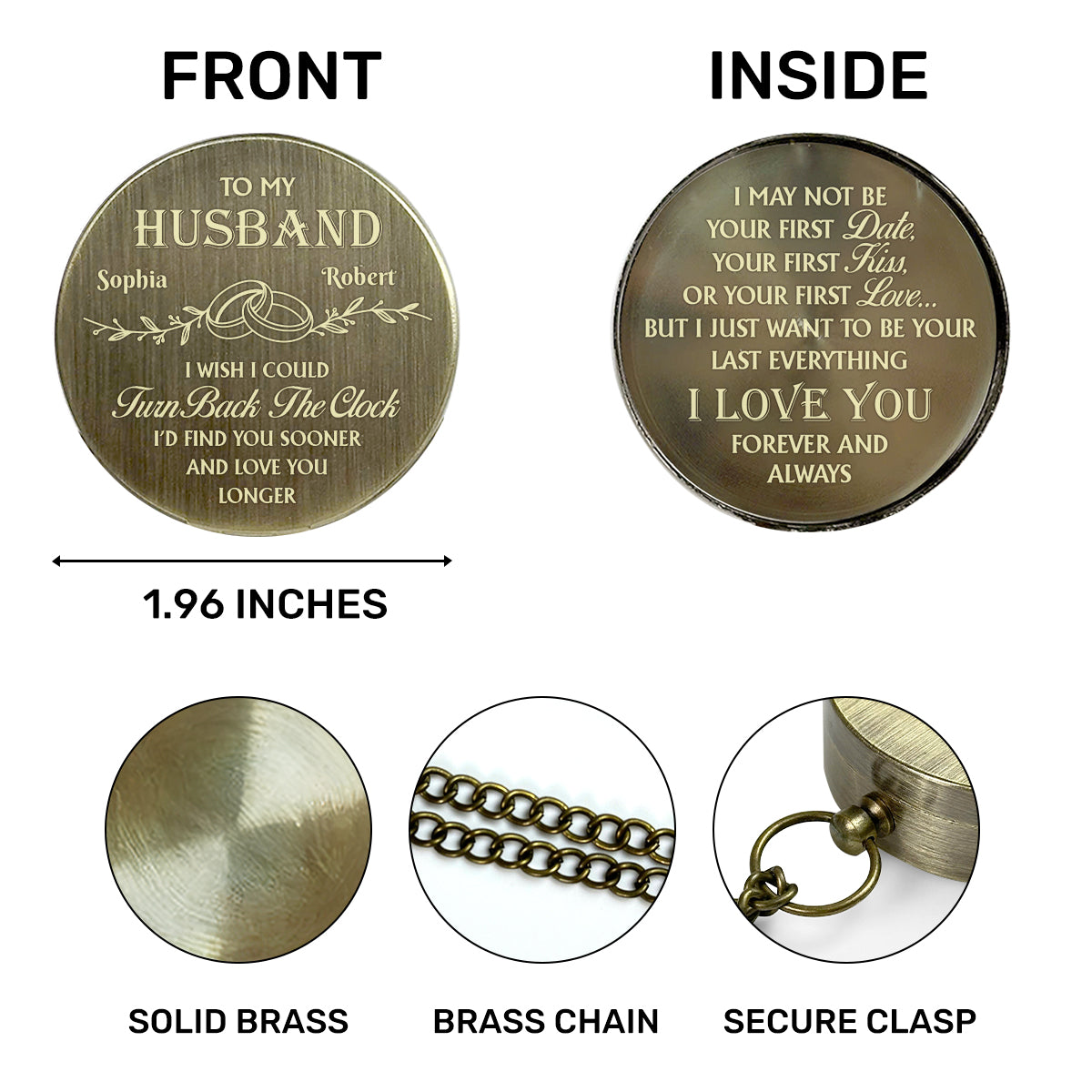 Love You Longer Forever - Personalized Compass