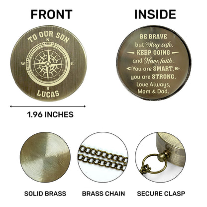 For My Brave Boy - Personalized Compass