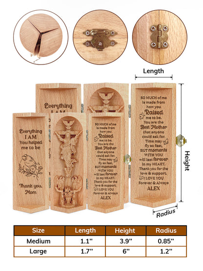 Mom You Helped Me To Be - Personalized Wooden Cylinder Sculpture