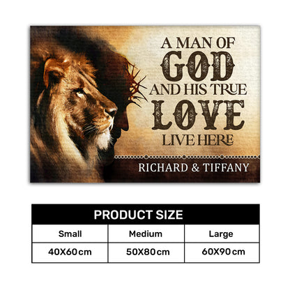 Man Of God - Personalized Doormat