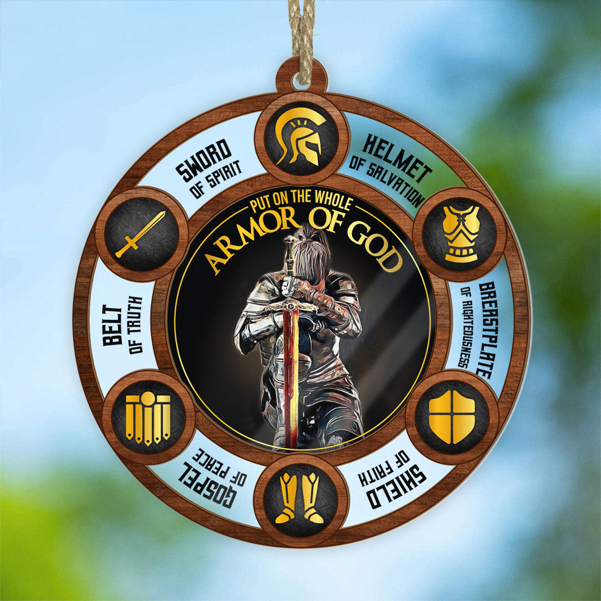 Armor of God - Personalized Wood & Acrylic Ornament FCWAOLEH1599M