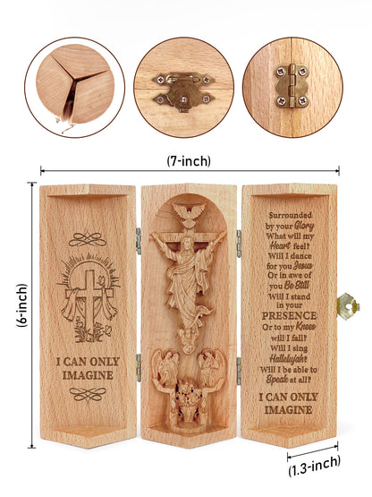 I Can Only Imagine - Openable Wooden Cylinder Sculpture of Jesus Christ